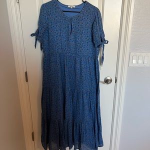 Madewell Floral Tiered Midi dress